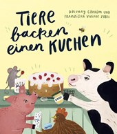 Tiere backen einen Kuchen