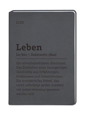 Terminplaner Lederlook 2026 Schwarz