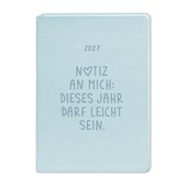 Terminplaner Lederlook 2027 Hellblau