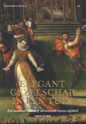 Elegant gezelschap in een tuin