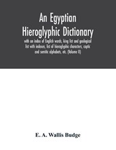 An Egyptian hieroglyphic dictionary