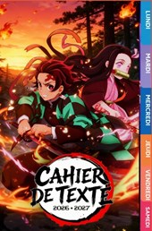 Cahier de Texte 2026 2027 Demon Slayer
