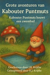 Kabouter puntmuts bouwt een zwembad