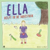 Ella helpt in de moestuin