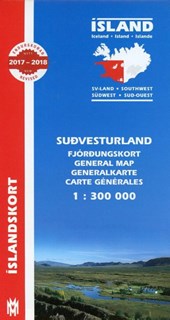 South West Iceland Map 1:300 000