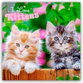 Kittens, I Love 2026 Square Flap Calendar