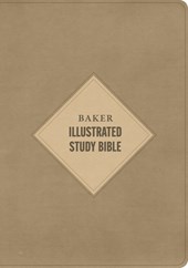 CSB Baker Illustrated Study Bible, Khaki Leathertouch