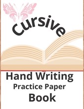 cursive hand writing practice paper book: activity book