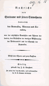 Nachricht von Suriname und seinen Einwohnern
