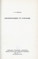 Negersprookjes uit Suriname | Cornelis Nicolaas Dubelaar | F3D1439E6841F1617
