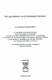 Een geschiedenis van de Surinaamse literatuur. Deel 1.