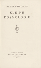 Kleine kosmologie | Helman | FF025155D88DCC9AC