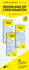 Wegenkaart Nederland Set Noord-Midden-Zuid -  - 9789018055509