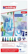 Edding brushpen Porcelein Cool, assortiment, set van 6 - edding - 4004764960699