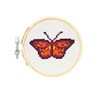 Mini Cross Stitch Borduurset - Vlinder - Kikkerland - 0612615106703