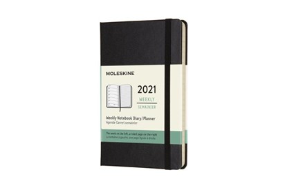 Moleskine 12 MND Agenda - 2021 - Wekelijks - Pocket (9x14 cm) - Zwart - Harde Kaft, niet bekend - Overig - 8053853606419