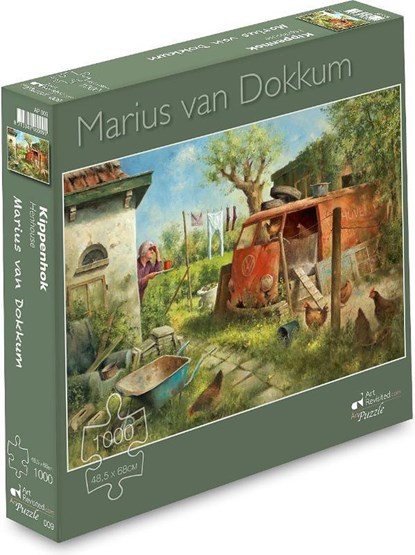 Marius van Dokkum - Kippenhok – Puzzel 1000 stukjes, niet bekend - Overig - 8713341900091