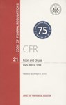 CFR8316 Food and Drugs Parts 800-1299 - Office of the Federal Register (U S ) - 9780160917899