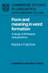 Form and Meaning in Word Formation - Rudolf P. Botha - 9780521026130