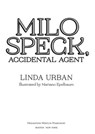 Milo Speck, Accidental Agent - Linda Urban - 9780544633735