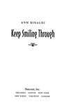 Keep Smiling Through - Ann Rinaldi - 9780547351506