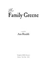 The Family Greene - Ann Rinaldi - 9780547487991