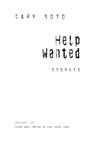 Help Wanted - Gary Soto - 9780547540221