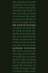 The Work of Revision - Hannah Sullivan - 9780674073128