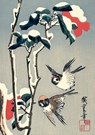 Journal Sparrows and Camellia in Snow by Hiroshige, Lined PB - Tuttle Studio - 9780804859110