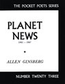 Planet News - GINSBERG,  Allen - 9780872860209