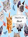 Sketch Book: Cat Sketchbook Scetchpad for Drawing or Doodling Notebook Pad for Creative Artists #8 Blue - Jazzy Doodles - 9781073501281