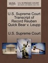 U.S. Supreme Court Transcript of Record Reuben Quick Bear V. Leupp - U. S. Supreme Court - 9781270010920
