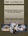 Ricord (Auguste Joseph) V. U.S. U.S. Supreme Court Transcript of Record with Supporting Pleadings - Herbert Ira Handman ; Robert H Bork ; Hebrert Ira Handman - 9781270591627