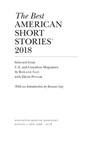 The Best American Short Stories 2018 - Roxane Gay ; Heidi Pitlor - 9781328506672