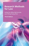 Research Methods for Law - Mike McConville ; Wing Hong (Eric) Chui - 9781399515078