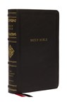 NKJV Large Print Reference Bible, Black Leathersoft, Red Letter, Comfort Print, Thumb Indexed (Sovereign Collection) - Thomas Nelson - 9781400344253