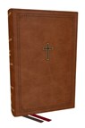 KJV Personal Size Large Print End-of-Verse Reference Bible, Brown Leathersoft, Red Letter, Comfort Print - Thomas Nelson - 9781400347858