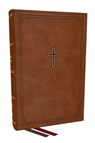 KJV Personal Size Large Print End-of-Verse Reference Bible, Brown Leathersoft, Red Letter, Comfort Print (Thumb Indexed) - Thomas Nelson - 9781400347865