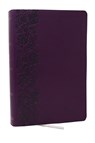 NKJV Giant Print End-of-Verse Reference Bible, Purple Leathersoft, Red Letter, Comfort Print - Thomas Nelson - 9781400349517