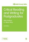 Critical Reading and Writing for Postgraduates - WALLACE,  Mike ; Wray, Alison - 9781412961820