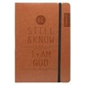 Christian Art Gifts Tan Faux Leather Journal, Be Still and Know - Psalm 46:10, Flexcover Inspirational Notebook W/Elastic Closure 160 Lined Pages W/Sc -  - 9781432120443