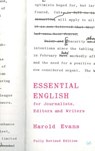 Essential English for Journalists, Editors and Writers - Sir Sir Harold Evans ; Crawford Gillan - 9781446412114