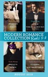 Modern Romance August 2019 Books 5-8: Awakened by the Scarred Italian / An Heir for the World's Richest Man / Prince's Virgin in Venice / Claiming His One-Night Child - Abby Green ; Maya Blake ; Trish Morey ; Jackie Ashenden - 9781474096638