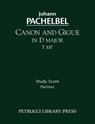 Canon and Gigue in D major, T 337 - Study score - Johann Pachelbel - 9781608740802
