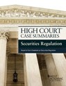 High Court Case Summaries on Securities Regulation, Keyed to Cox -  - 9781628100068