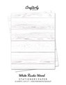 White Rustic Wood Stationery Paper - Crafterly Paperie - 9781636571379