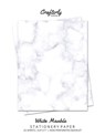 White Marble Stationery Paper - Crafterly Paperie - 9781636571386