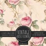 Vintage Rose Flower Scrapbook Paper Pad - Crafty as Ever - 9781636572543