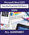 Word 2019 Lists - M L Humphrey - 9781637440612
