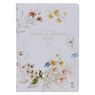 The Spiritual Growth Bible, Study Bible, NLT - New Living Translation Holy Bible, Faux Leather, White Printed Floral - Christianart Gifts - 9781639521319